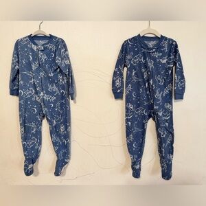 Twins Set Burt's Bees Navy Celestial Kids One Piece Pajamas (2t)